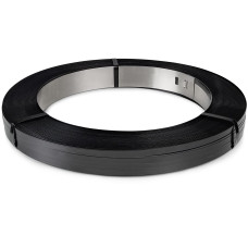 1/2" x .020" x 2800' Regular-Duty Steel Strapping Coil, 1180 lbs. Break Strength, Black